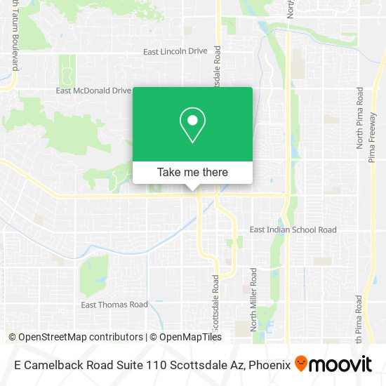 Mapa de E Camelback Road Suite 110 Scottsdale Az