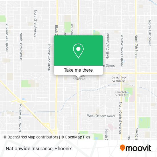 Mapa de Nationwide Insurance