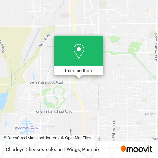 Charleys Cheesesteaks and Wings map