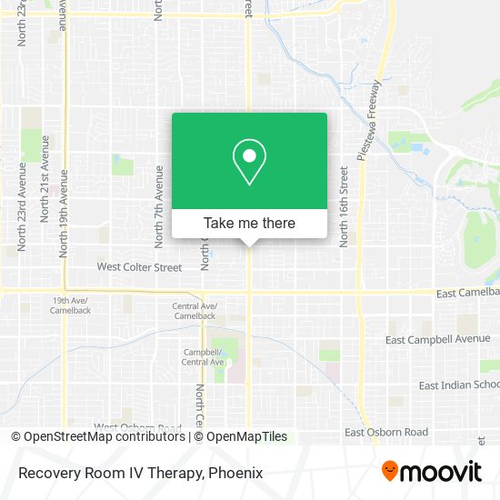 Recovery Room IV Therapy map