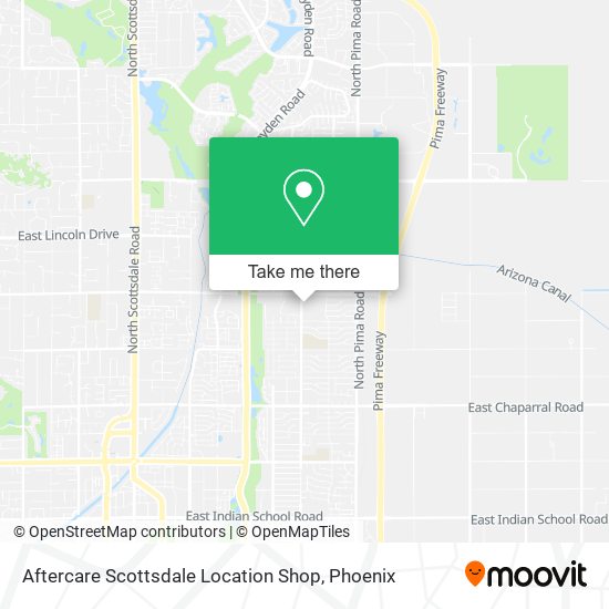 Aftercare Scottsdale Location Shop map