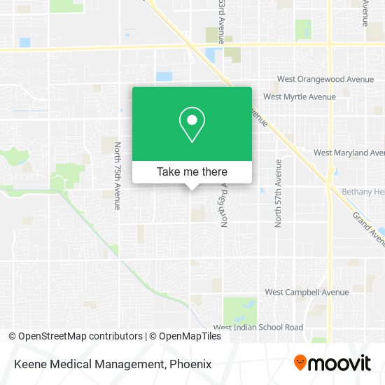 Keene Medical Management map