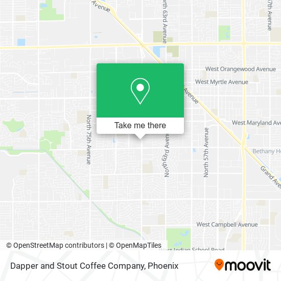 Dapper and Stout Coffee Company map