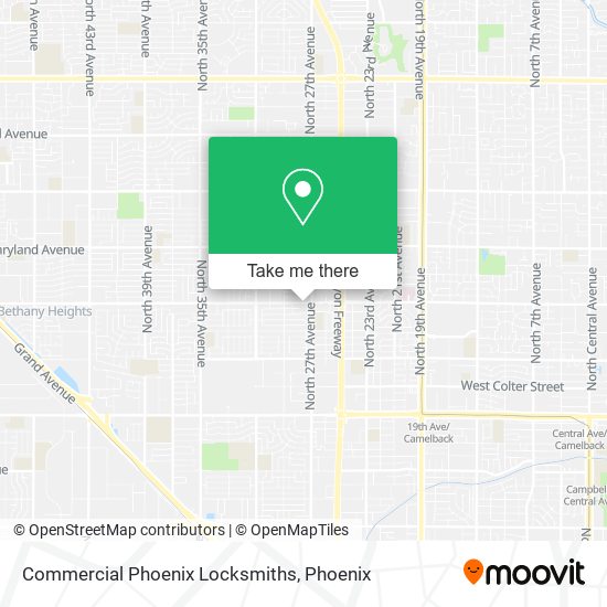 Commercial Phoenix Locksmiths map