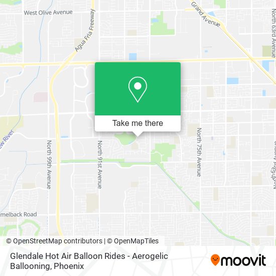 Mapa de Glendale Hot Air Balloon Rides - Aerogelic Ballooning