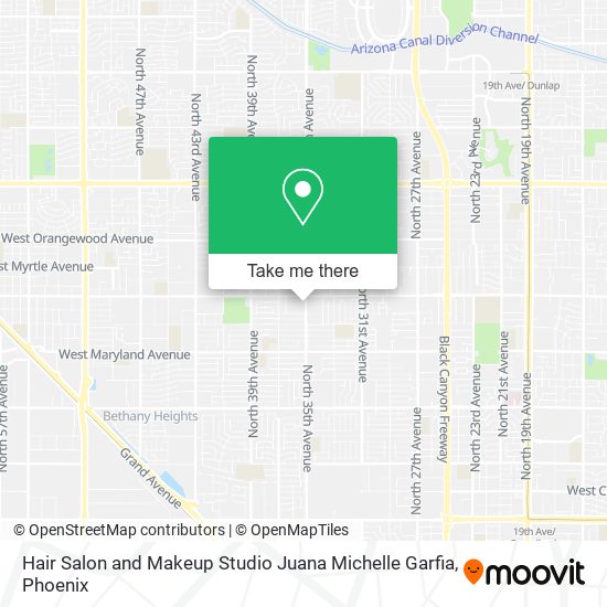 Hair Salon and Makeup Studio Juana Michelle Garfia map