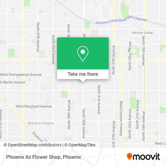 Phoenix Az Flower Shop map