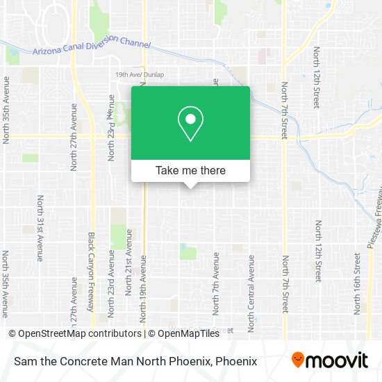 Mapa de Sam the Concrete Man North Phoenix