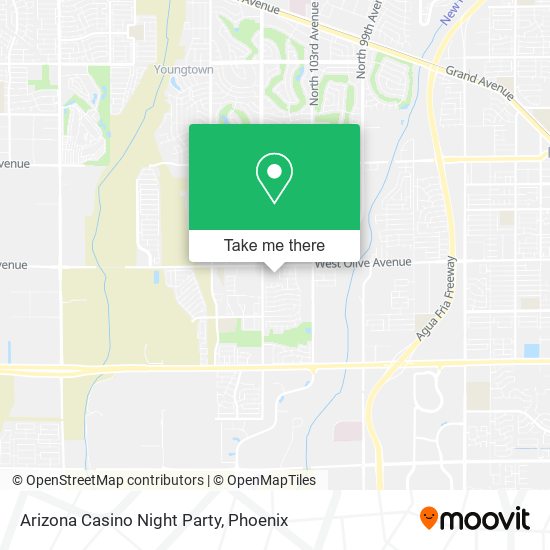 Arizona Casino Night Party map