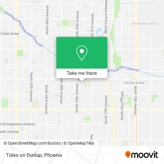 Tides on Dunlap map