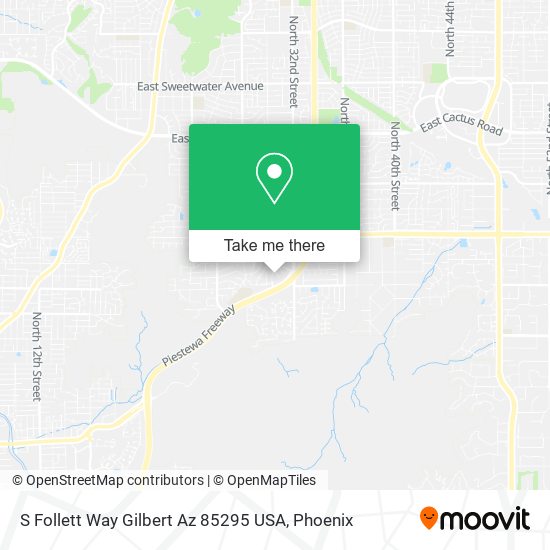 Mapa de S Follett Way Gilbert Az 85295 USA