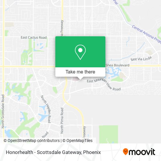 Mapa de Honorhealth - Scottsdale Gateway