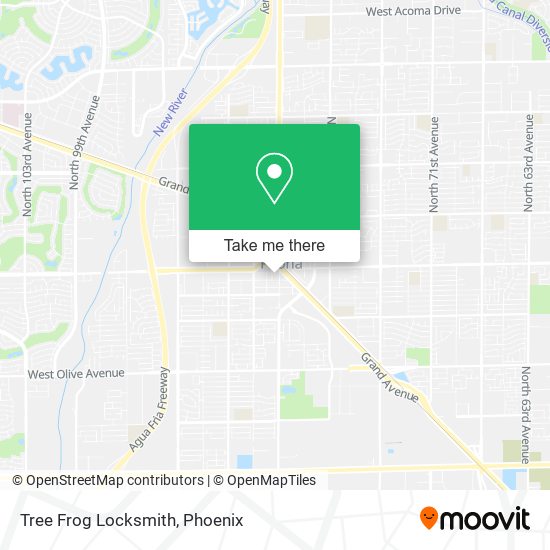 Tree Frog Locksmith map