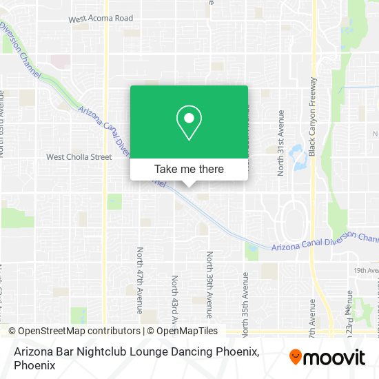 Mapa de Arizona Bar Nightclub Lounge Dancing Phoenix