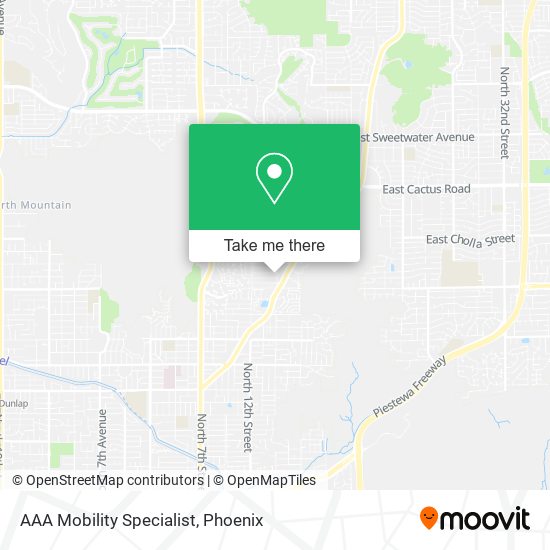 Mapa de AAA Mobility Specialist
