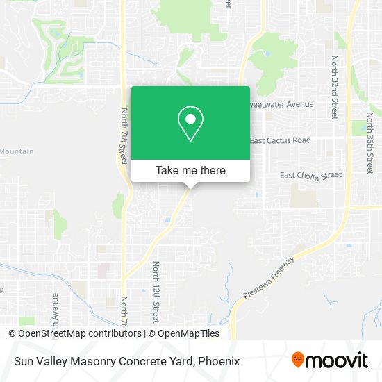 Mapa de Sun Valley Masonry Concrete Yard