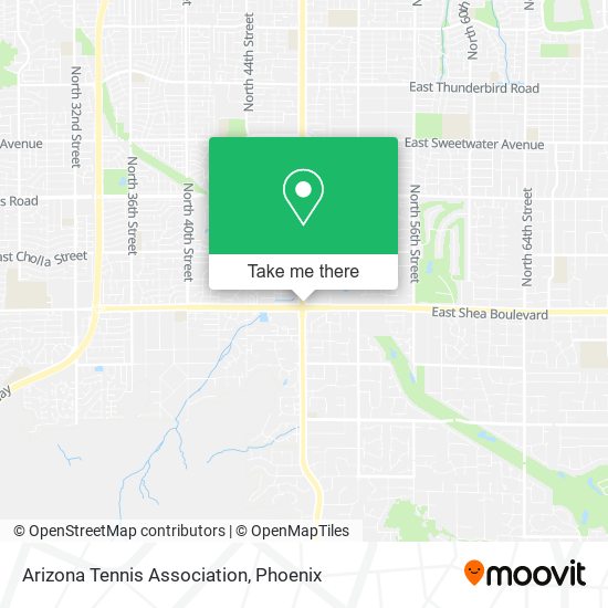 Mapa de Arizona Tennis Association