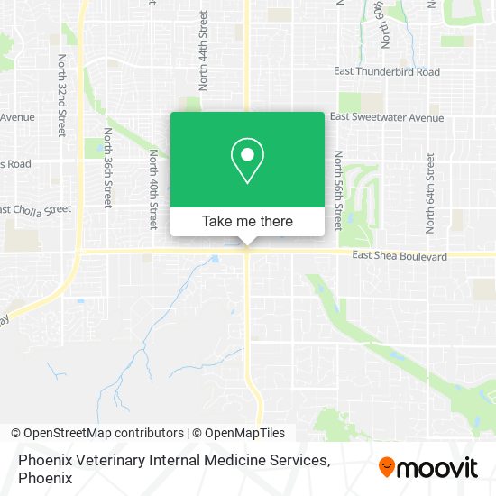 Phoenix Veterinary Internal Medicine Services map