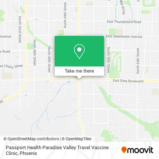 Mapa de Passport Health Paradise Valley Travel Vaccine Clinic