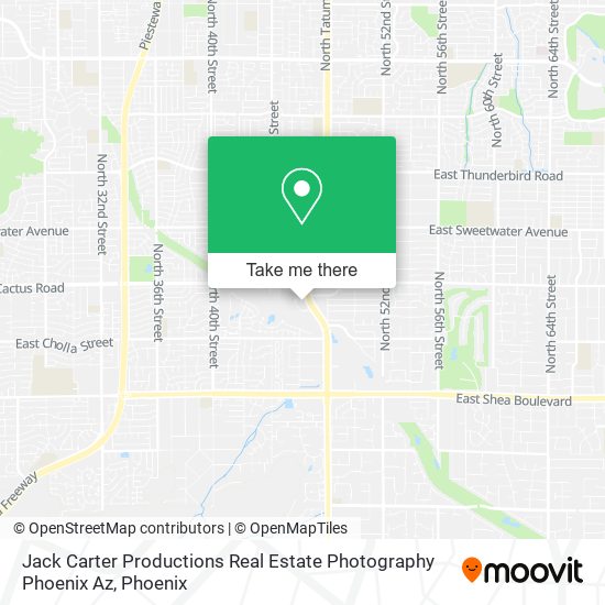 Mapa de Jack Carter Productions Real Estate Photography Phoenix Az