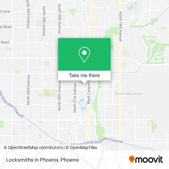 Locksmiths in Phoenix map