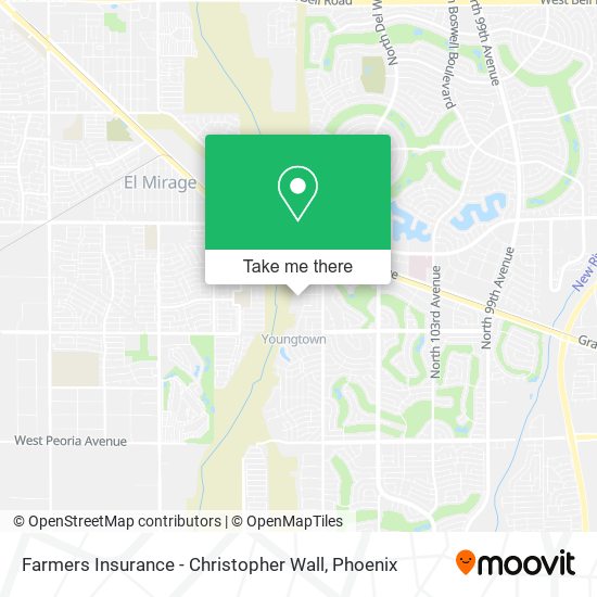 Farmers Insurance - Christopher Wall map