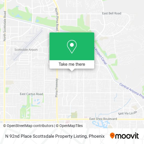 Mapa de N 92nd Place Scottsdale Property Listing