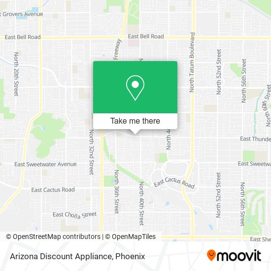 Arizona Discount Appliance map
