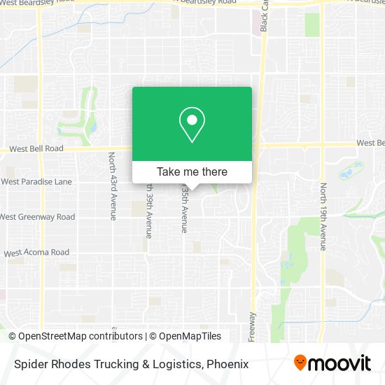 Spider Rhodes Trucking & Logistics map