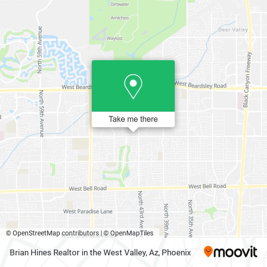 Mapa de Brian Hines Realtor in the West Valley, Az