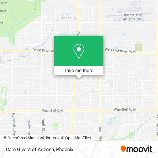 Care Givers of Arizona map