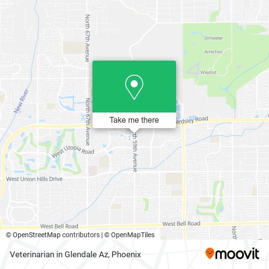Mapa de Veterinarian in Glendale Az