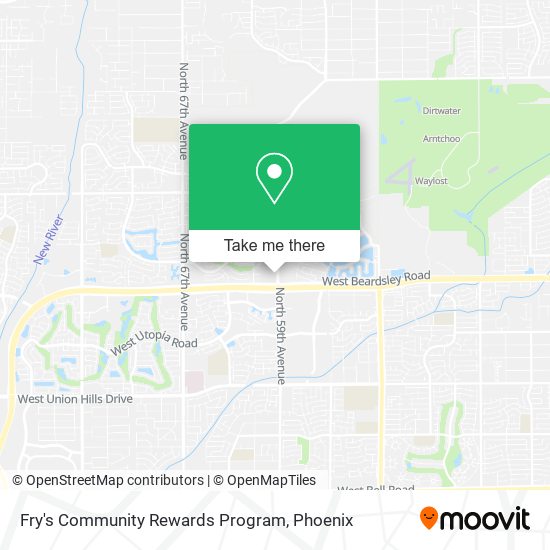 Mapa de Fry's Community Rewards Program