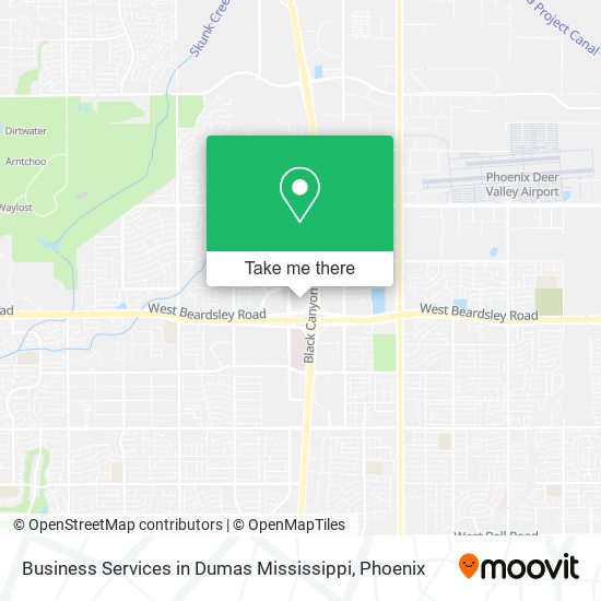 Business Services in Dumas Mississippi map