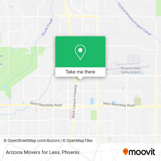 Mapa de Arizona Movers for Less