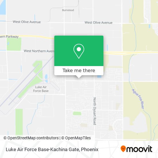Mapa de Luke Air Force Base-Kachina Gate