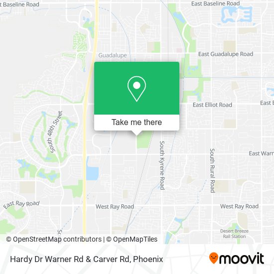 Hardy Dr Warner Rd & Carver Rd map