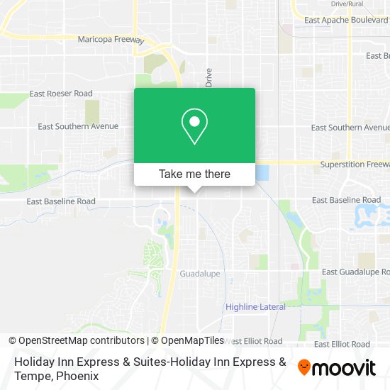 Mapa de Holiday Inn Express & Suites-Holiday Inn Express & Tempe