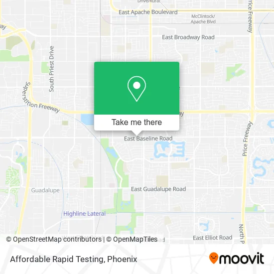 Affordable Rapid Testing map