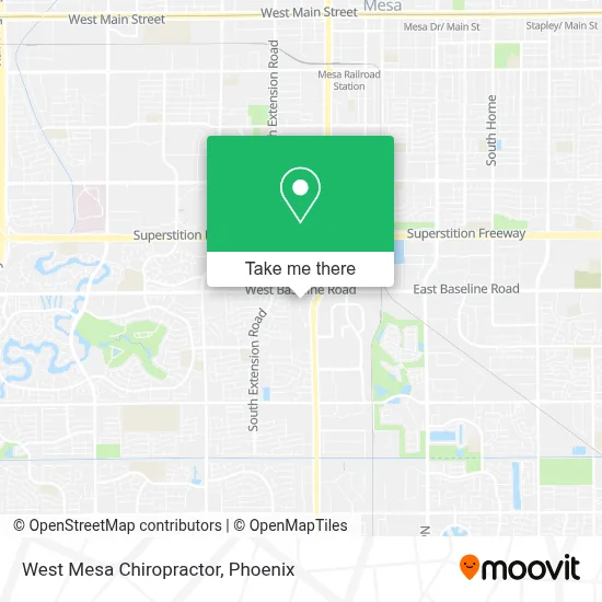 West Mesa Chiropractor map
