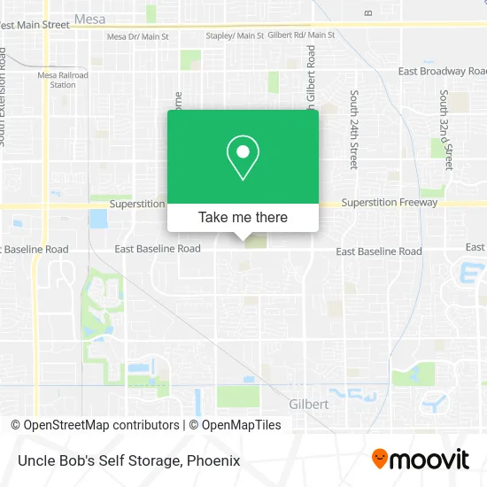 Uncle Bob's Self Storage map