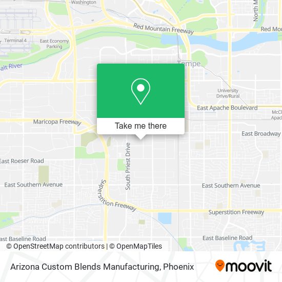 Mapa de Arizona Custom Blends Manufacturing