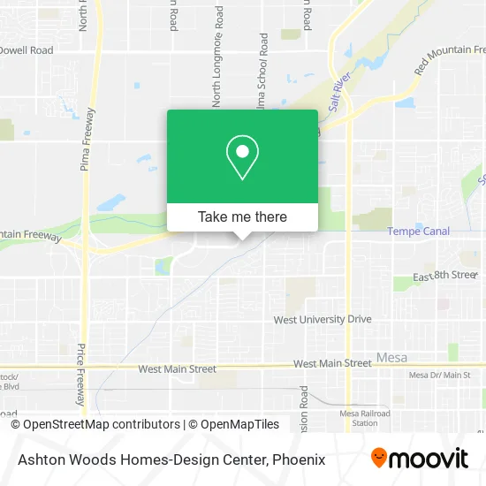 Ashton Woods Homes-Design Center map