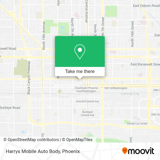 Harrys Mobile Auto Body map