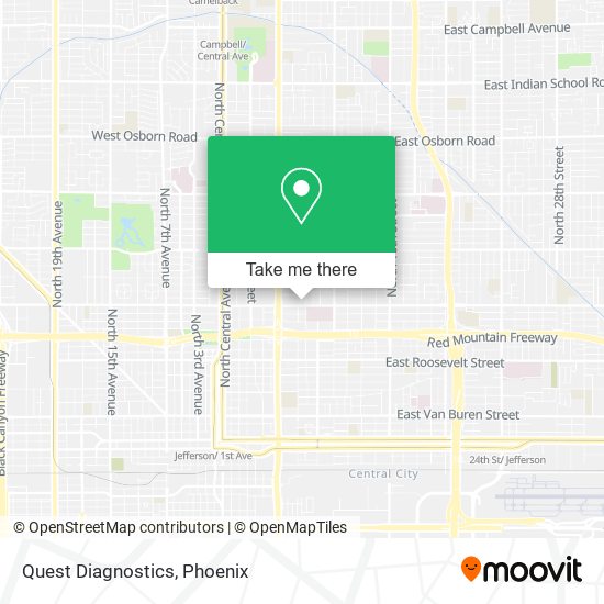 Quest Diagnostics map