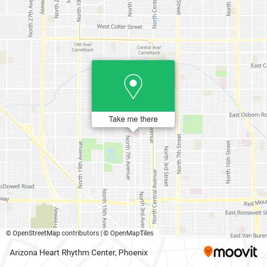 Mapa de Arizona Heart Rhythm Center