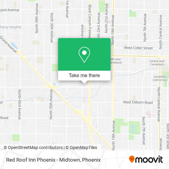 Mapa de Red Roof Inn Phoenix - Midtown