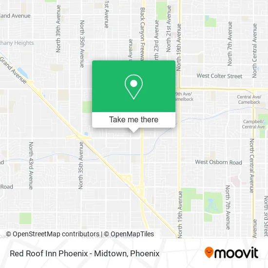 Mapa de Red Roof Inn Phoenix - Midtown