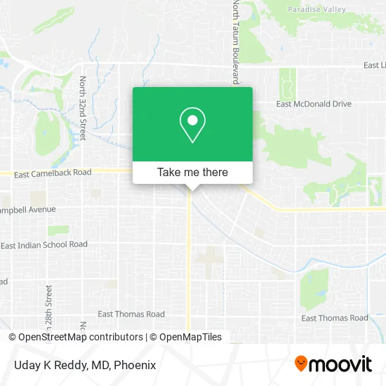 Uday K Reddy, MD map