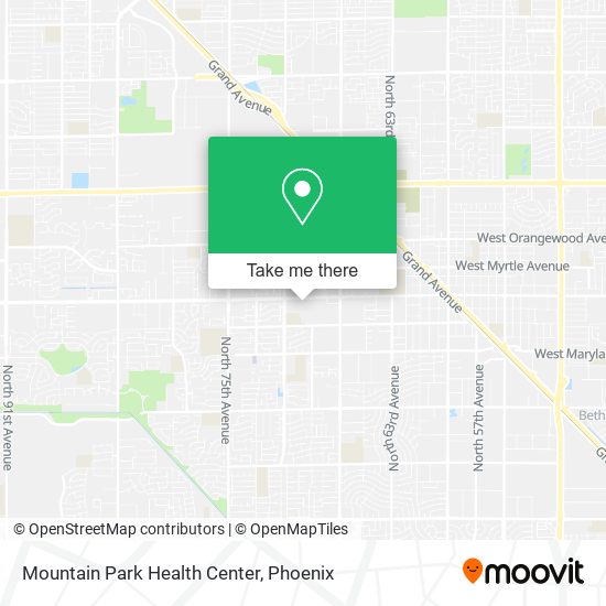 Mountain Park Health Center map